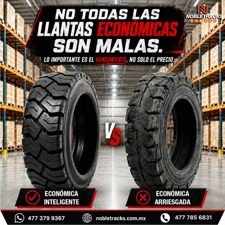 Rendimiento de llantas para montacargas